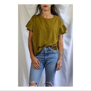 Madewell Ruffle Sleeve Tee